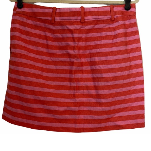 J.Crew Womens Pink and Red Striped Mini Skirt Size 8 - Picture 2 of 11